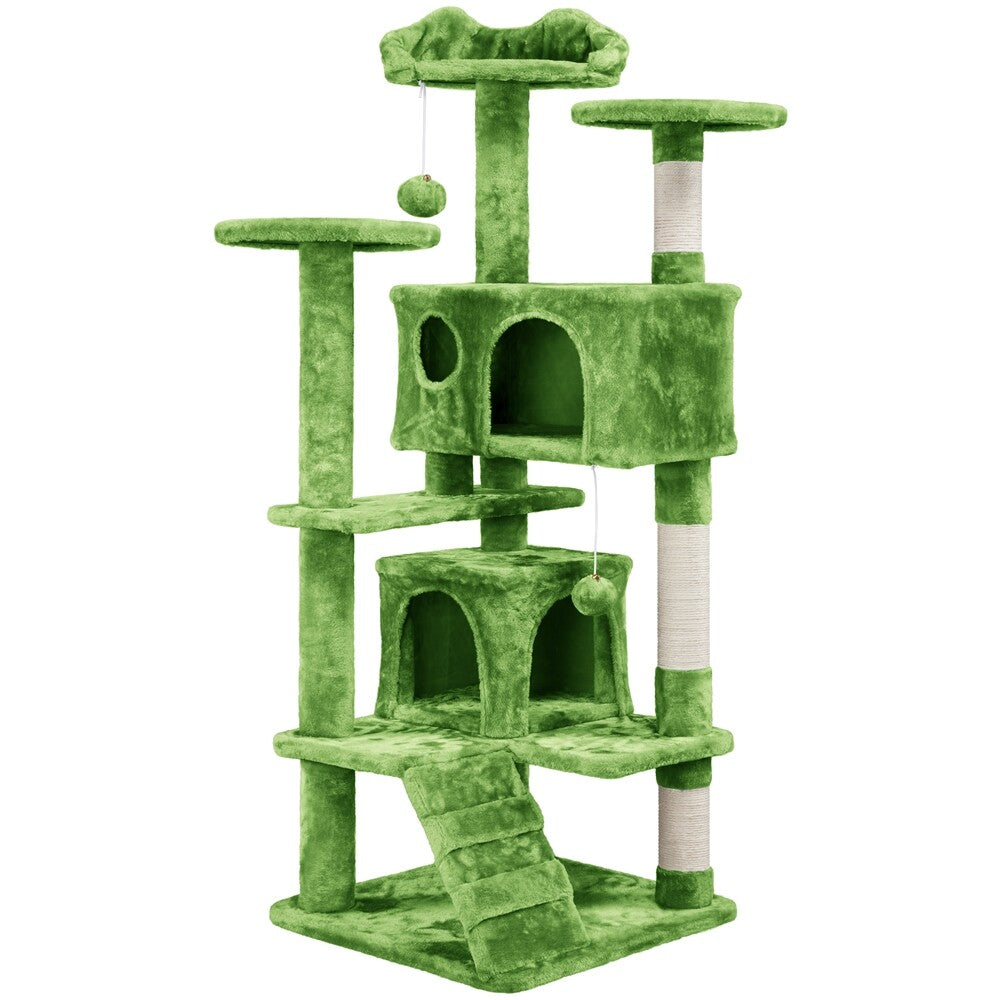54In Cat Tree Tower Condo with Scratching Post for Kittens Pet House Furniture
