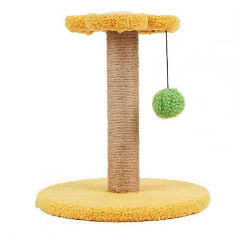 Cat Scratching Post Lovely Kitten Floral Scratching Post Tear-Resistant Abrasion Resistant Cat Scratcher