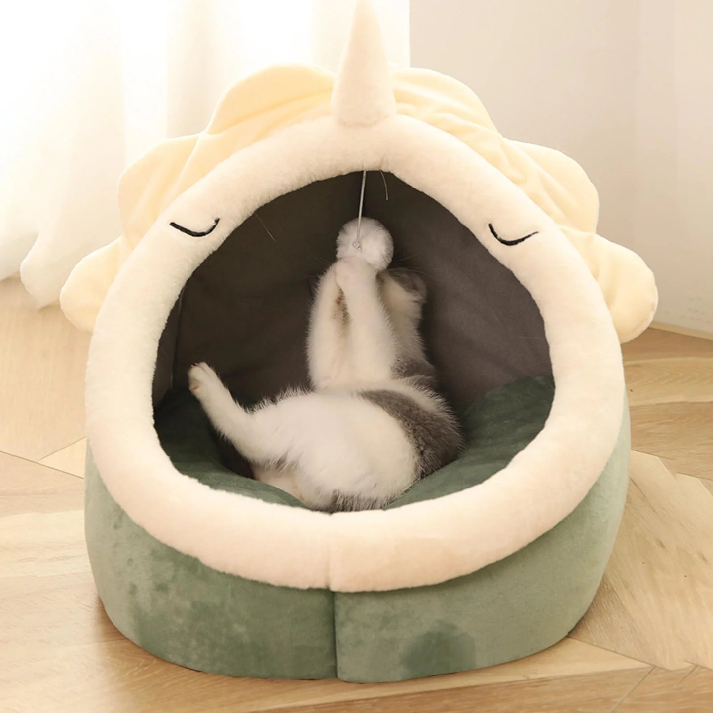 Cat Beds for Indoor Cats,Small Dog Cat Bed Cave, Washable Cat Tent House,12.2X12.2Inch