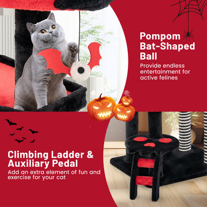 Gothic Cat Tree with Cat Bed Cat Condo and Sisal Scratching Post