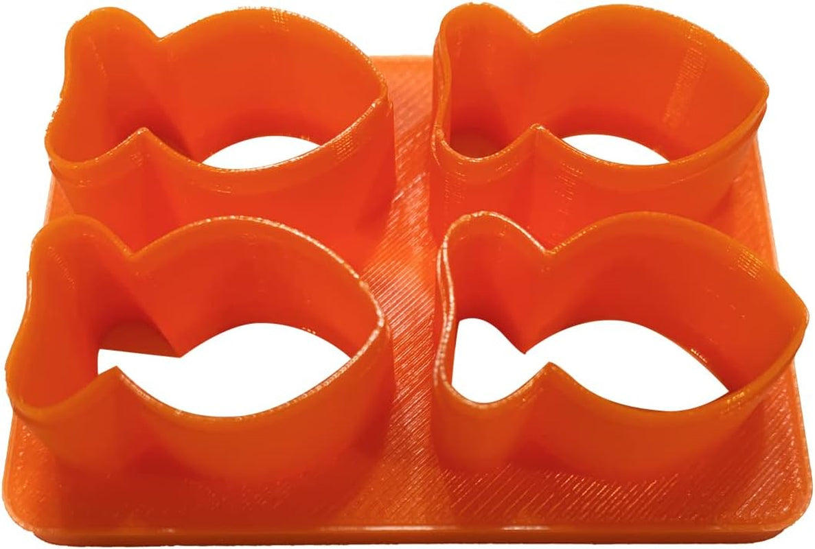 Mini Gold Fish Cookie Cutter, Orange Goldfish, Multi 4 Molds in 1, Dough Fondant Fish Shape for Baking Biscuits, Crackers, and Pet Treats