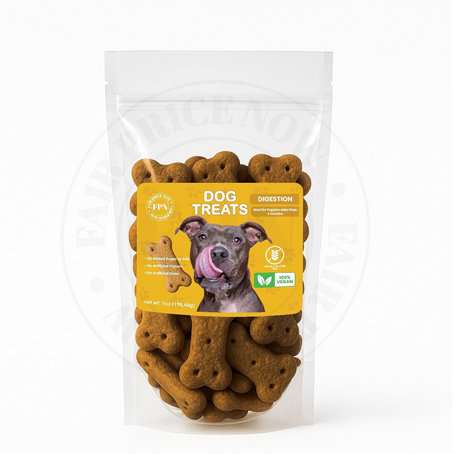 Dog Treats –Immunity, Skin, Dental, Gut Support, Vegan Dog Biscuits 7Oz by FPN