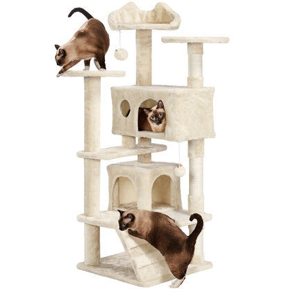 54In Cat Tree Tower Condo with Scratching Post for Kittens Pet House Furniture