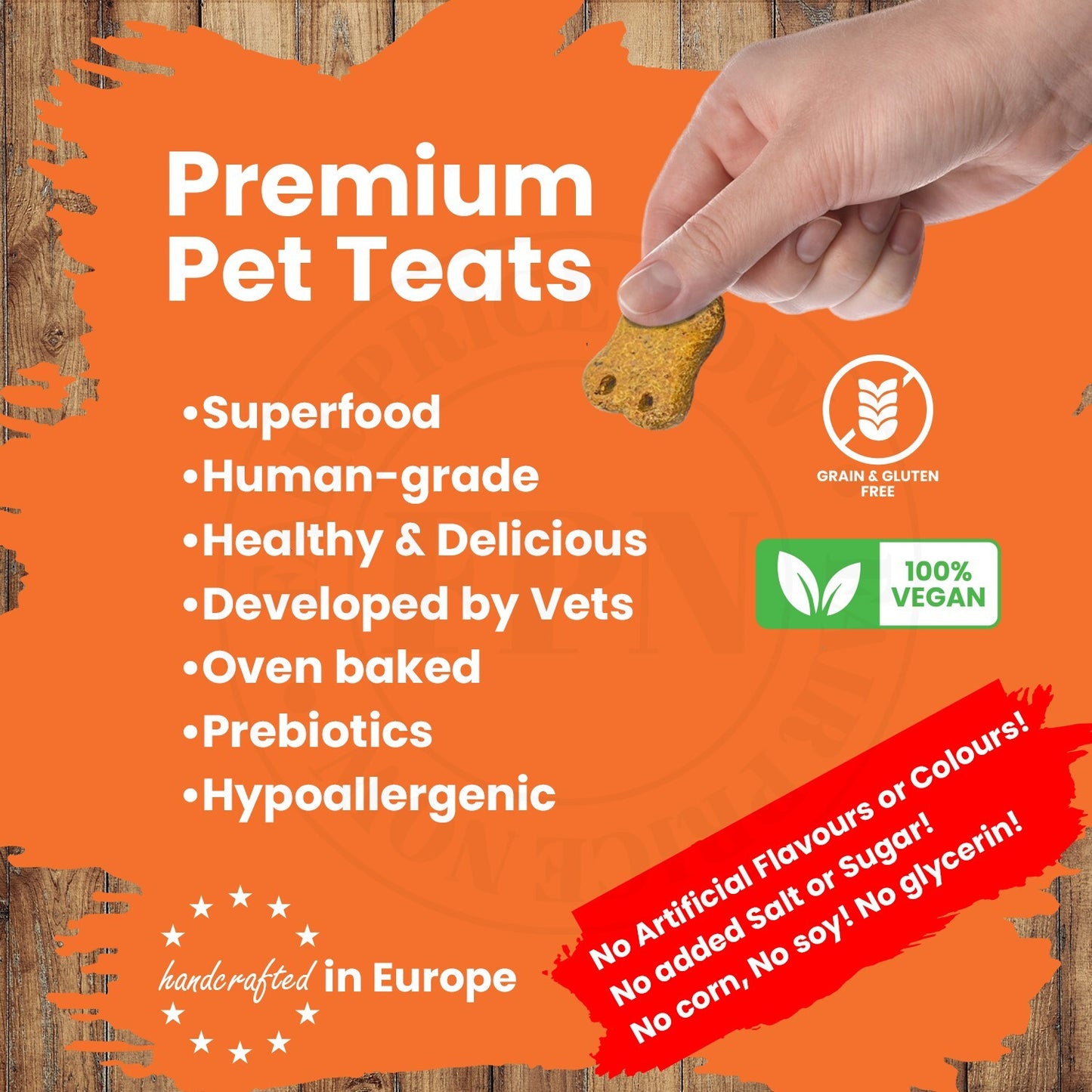 Dog Treats –Skin&Coat Treats Grain-Free Natural Human-Grade Dog Biscuits 7Oz-Fpn