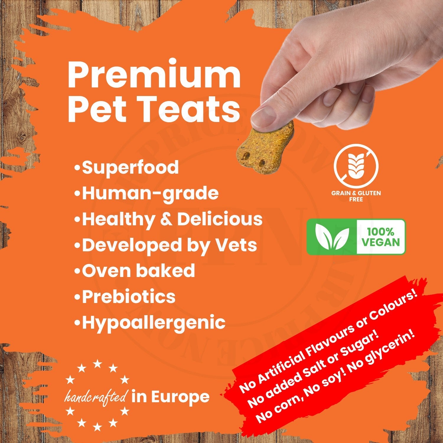 Dog Treats –Skin&Coat Treats Grain-Free Natural Human-Grade Dog Biscuits 7Oz-Fpn