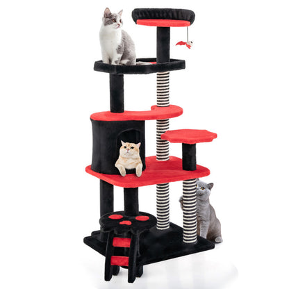 Gothic Cat Tree with Cat Bed Cat Condo and Sisal Scratching Post