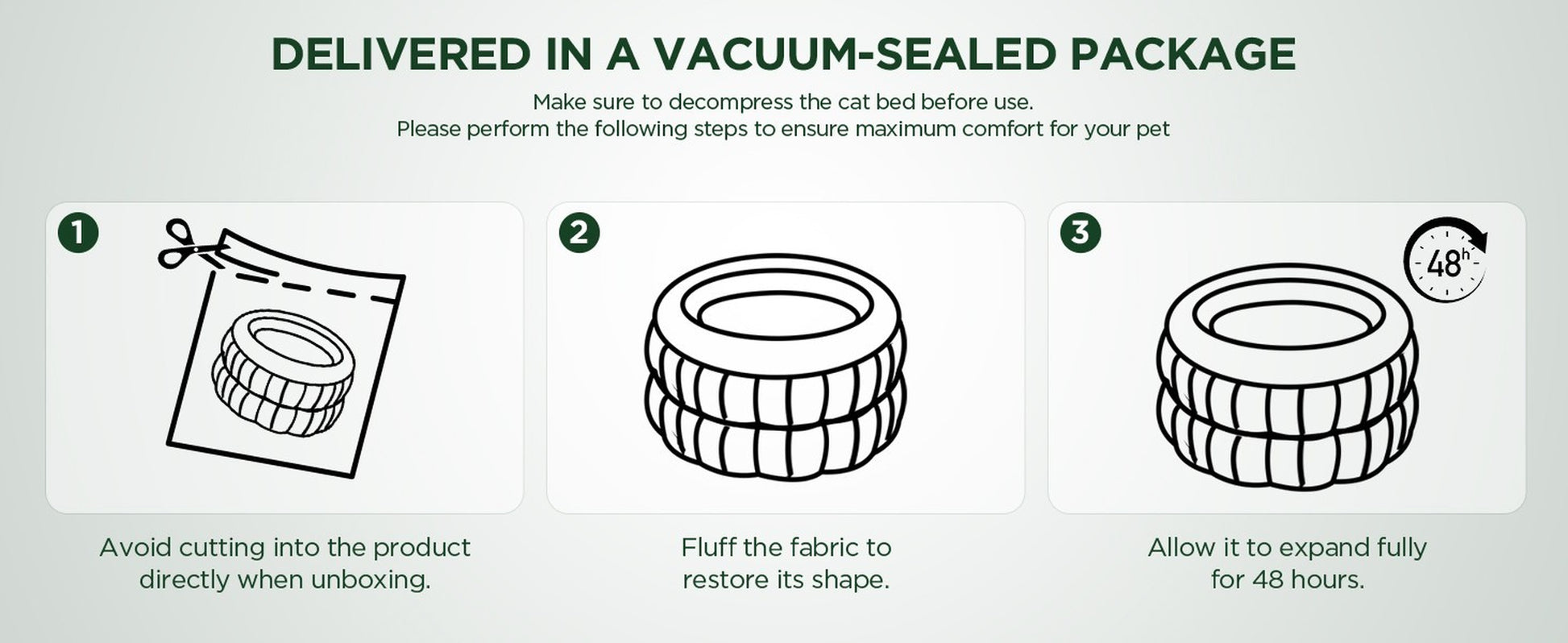 Donut Plush Pet Dog Cat Bed Fluffy Soft Warm Calming Bed Sleeping Kennel Nest