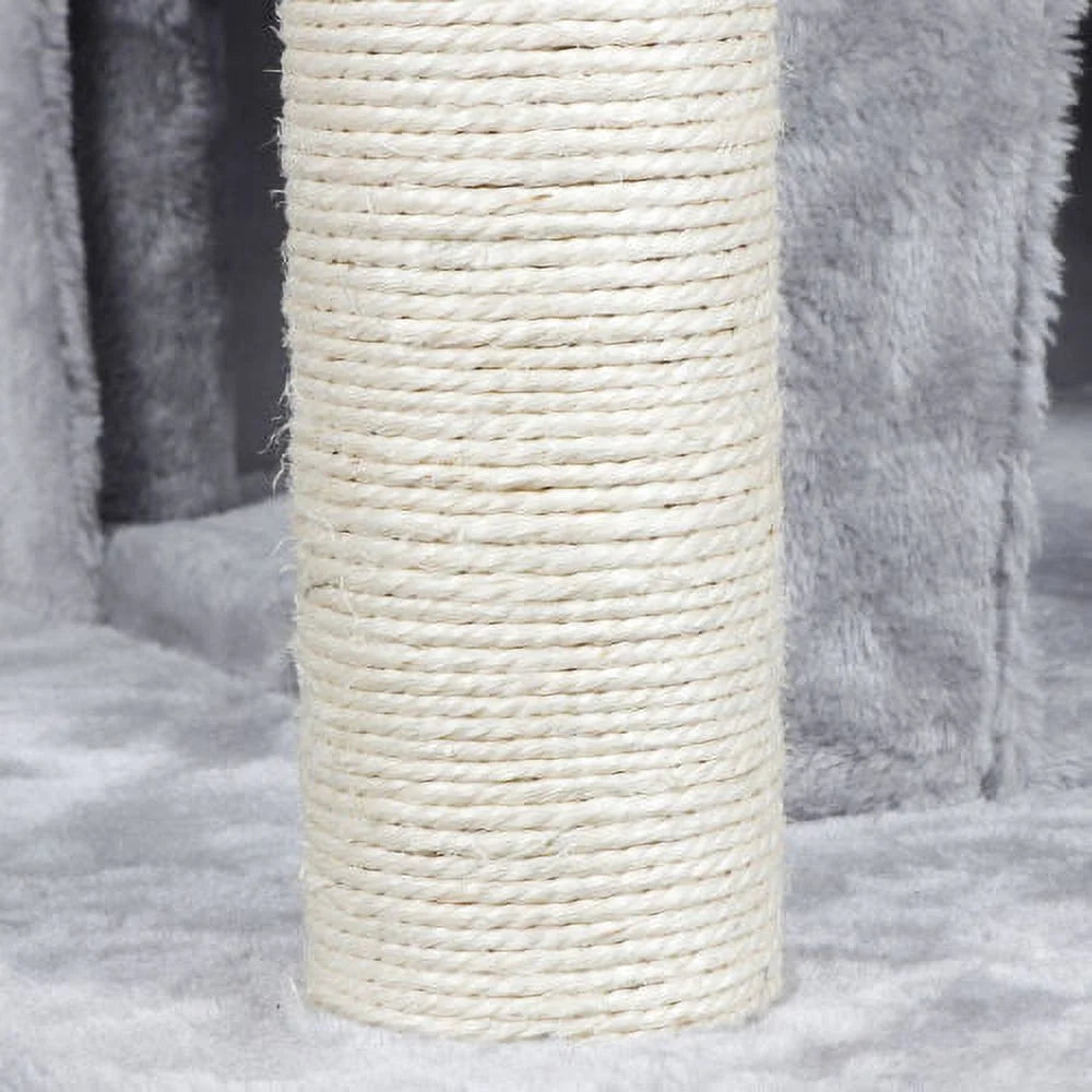 Cat Tree in Gray, Condo Scratcher, Climbing Furniture W/ Scratching Post