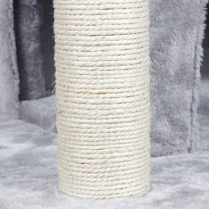 Cat Tree in Gray, Condo Scratcher, Climbing Furniture W/ Scratching Post