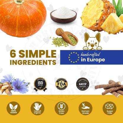 Dog Treats –Immunity, Skin, Dental, Gut Support, Vegan Dog Biscuits 7Oz by FPN