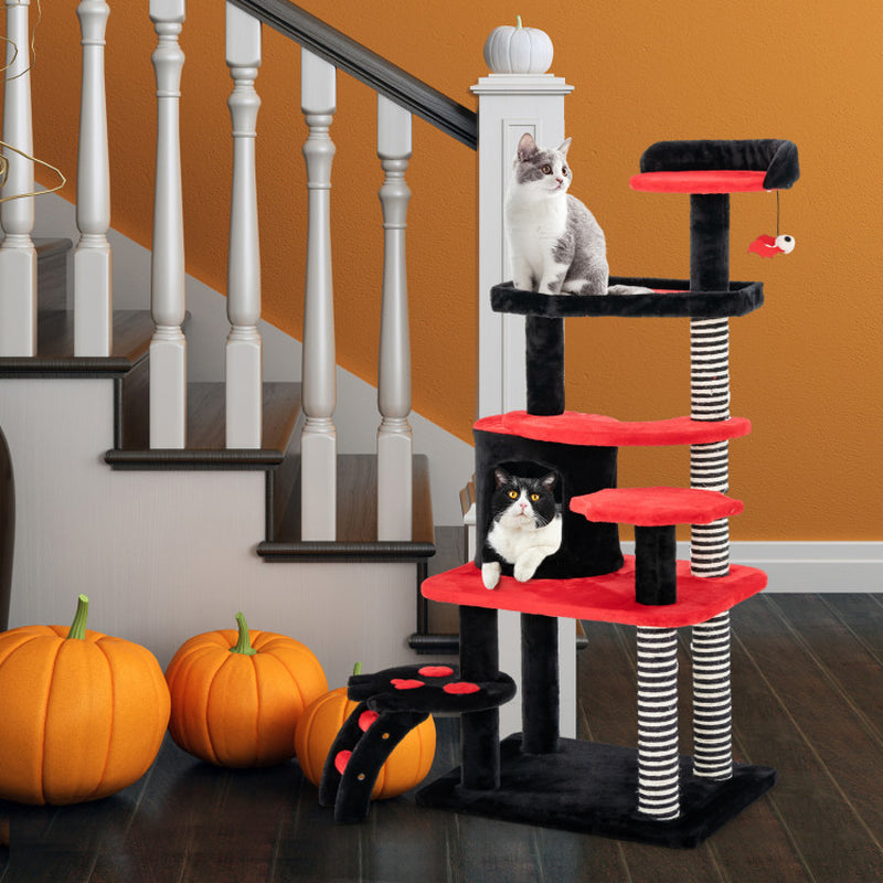Gothic Cat Tree with Cat Bed Cat Condo and Sisal Scratching Post