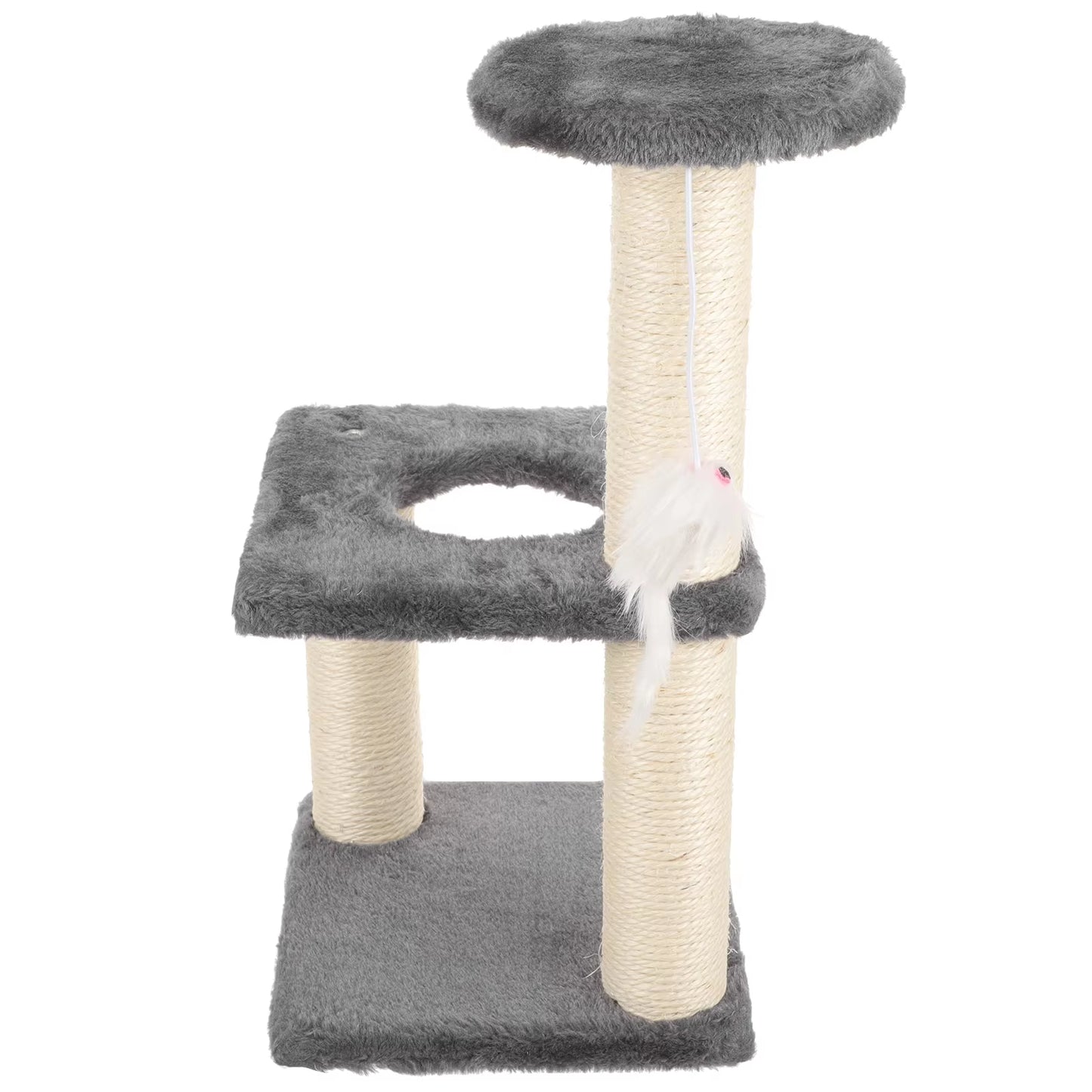Thickened Cat Scratching Post Skin Friendly Reusable Kitten Accessories Adorable Cat Scratching Post Integrated Kitten Scratcher