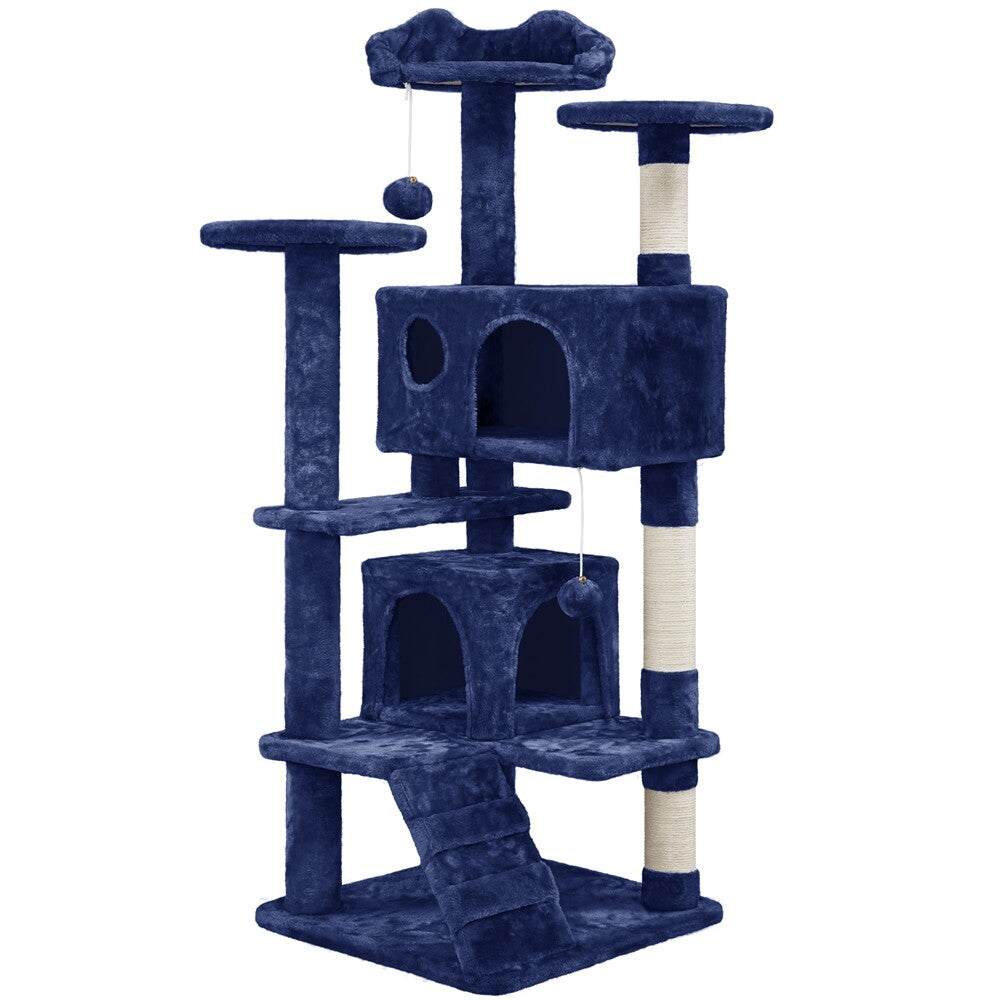 54In Cat Tree Tower Condo with Scratching Post for Kittens Pet House Furniture
