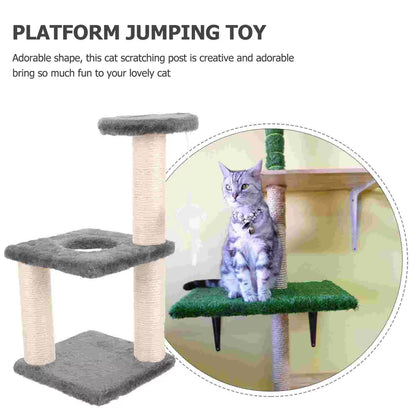 Thickened Cat Scratching Post Skin Friendly Reusable Kitten Accessories Adorable Cat Scratching Post Integrated Kitten Scratcher