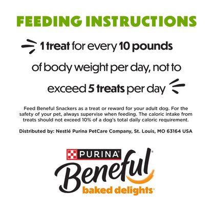 (4 Pack)  Beneful Dog Training Treats for Dogs, Baked Delights Snackers