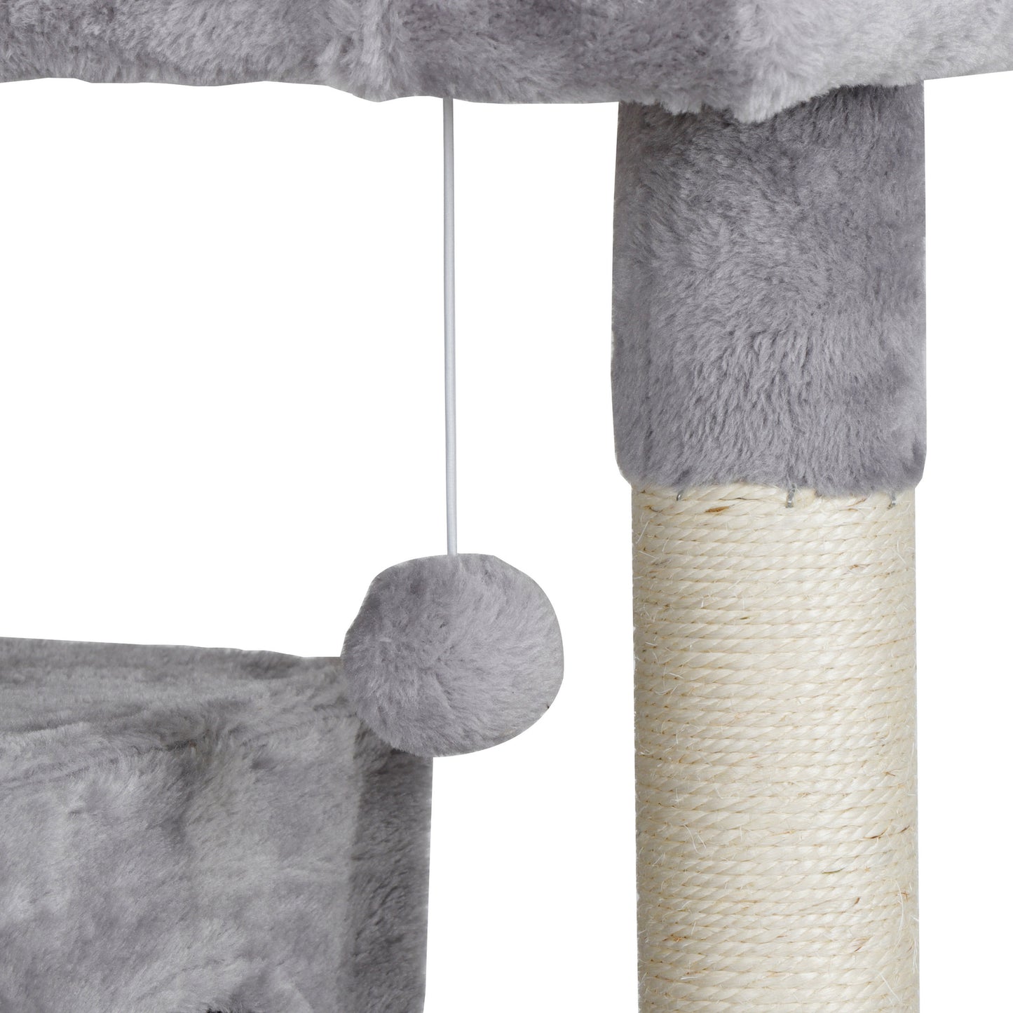 54" Cat Tree Scratching Post Condo Activity Tower Playhouse W/ Cave & Ladders