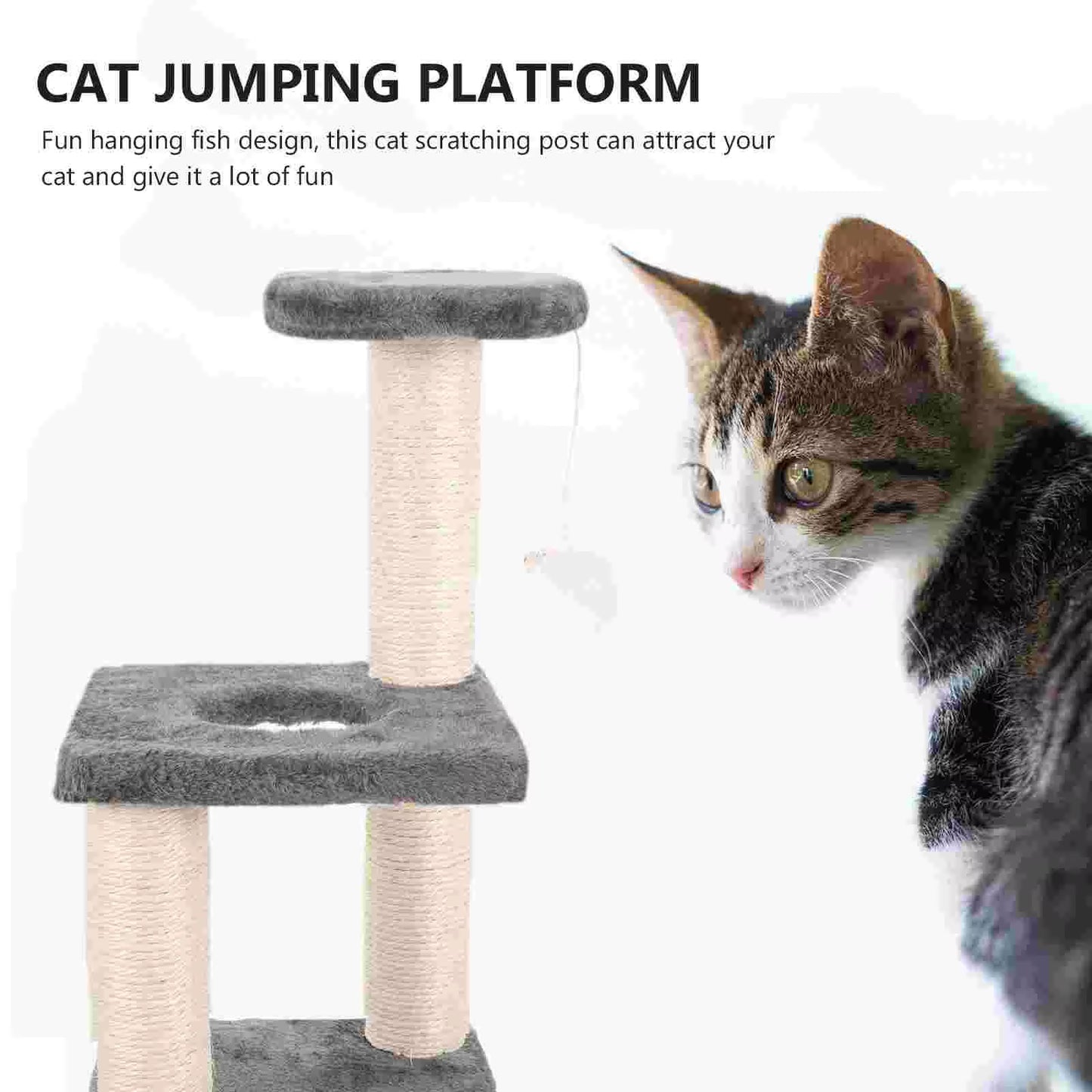 Thickened Cat Scratching Post Skin Friendly Reusable Kitten Accessories Adorable Cat Scratching Post Integrated Kitten Scratcher