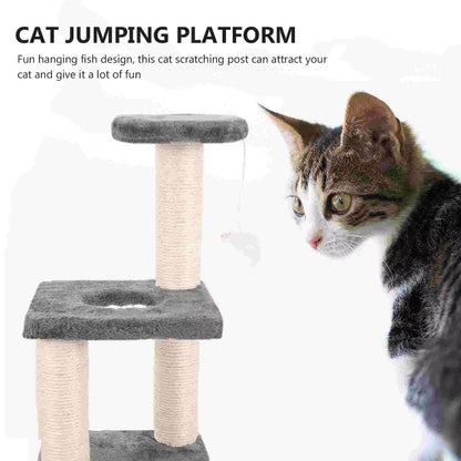 Thickened Cat Scratching Post Skin Friendly Reusable Kitten Accessories Adorable Cat Scratching Post Integrated Kitten Scratcher
