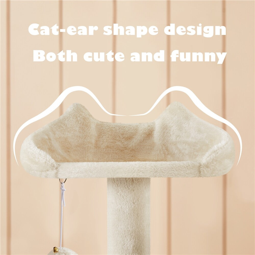 54In Cat Tree Tower Condo with Scratching Post for Kittens Pet House Furniture