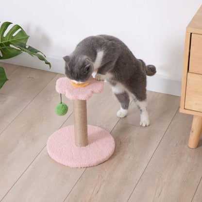Cat Scratching Post Lovely Kitten Floral Scratching Post Tear-Resistant Abrasion Resistant Cat Scratcher