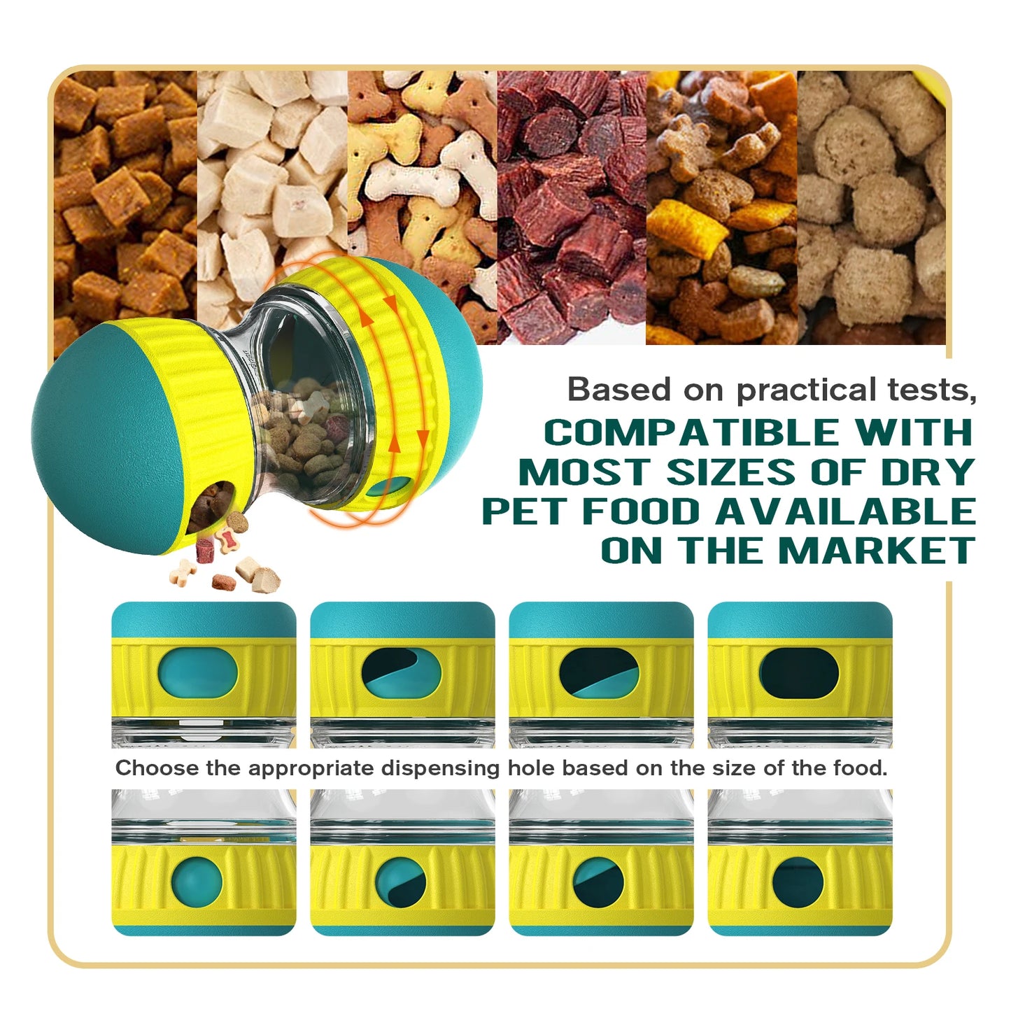 Dog Puzzle Toys Adjustable Feeder Dog Treat Dispensing Interactive Dog Enrichment Toy Keep Them Busy Food Puzzles Ball for Dogs
