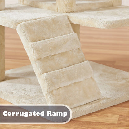 54In Cat Tree Tower Condo with Scratching Post for Kittens Pet House Furniture