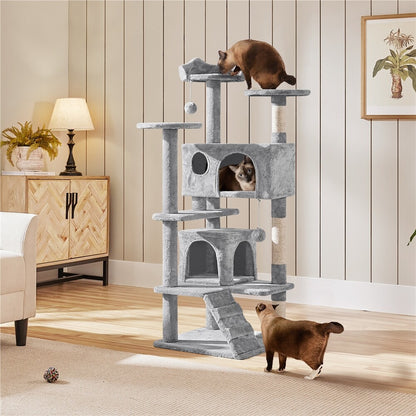 54In Cat Tree Tower Condo with Scratching Post for Kittens Pet House Furniture