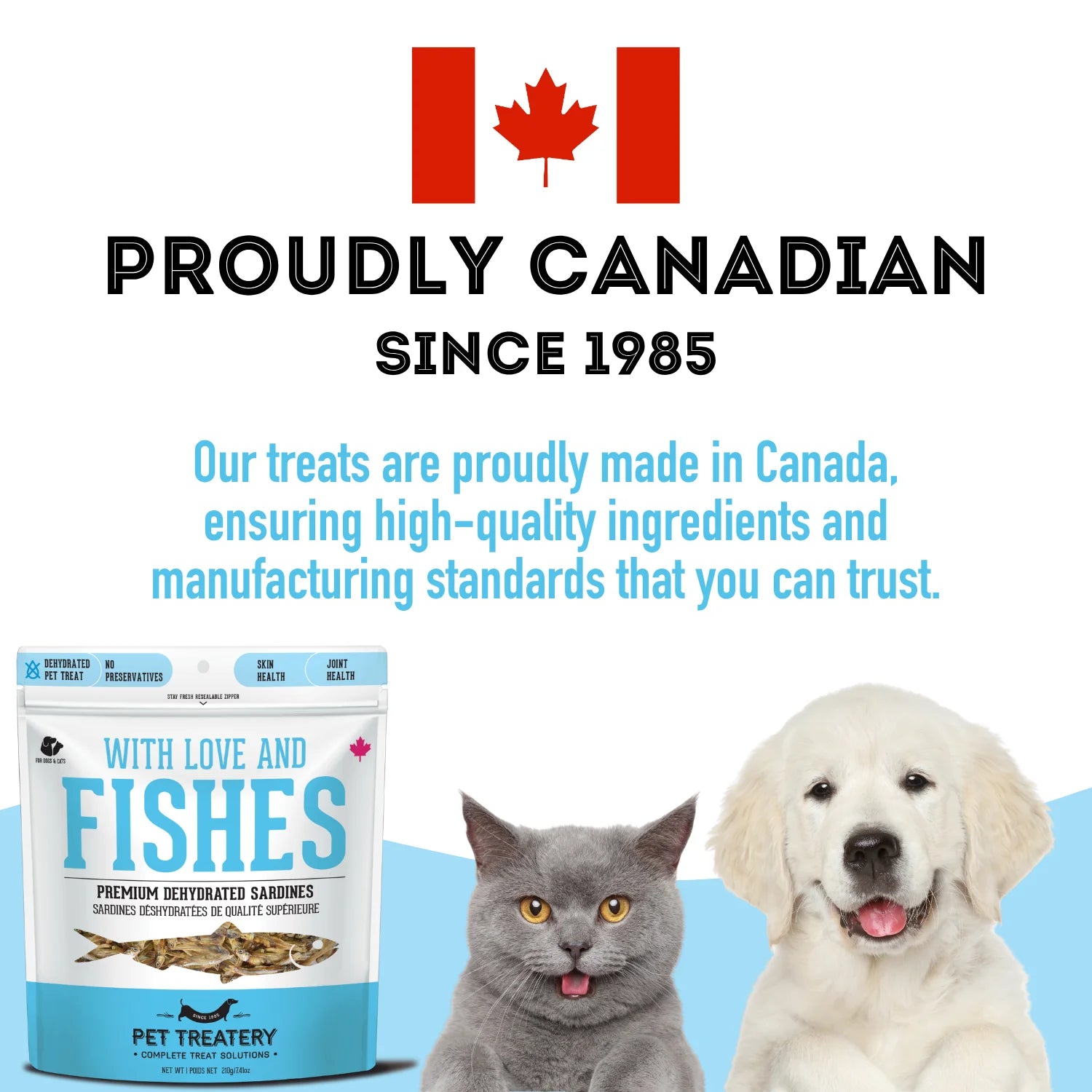 Pure Proteins with Love and Fishes Sardine Treats for Dogs & Cats, 210 Gram