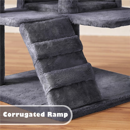 54In Cat Tree Tower Condo with Scratching Post for Kittens Pet House Furniture