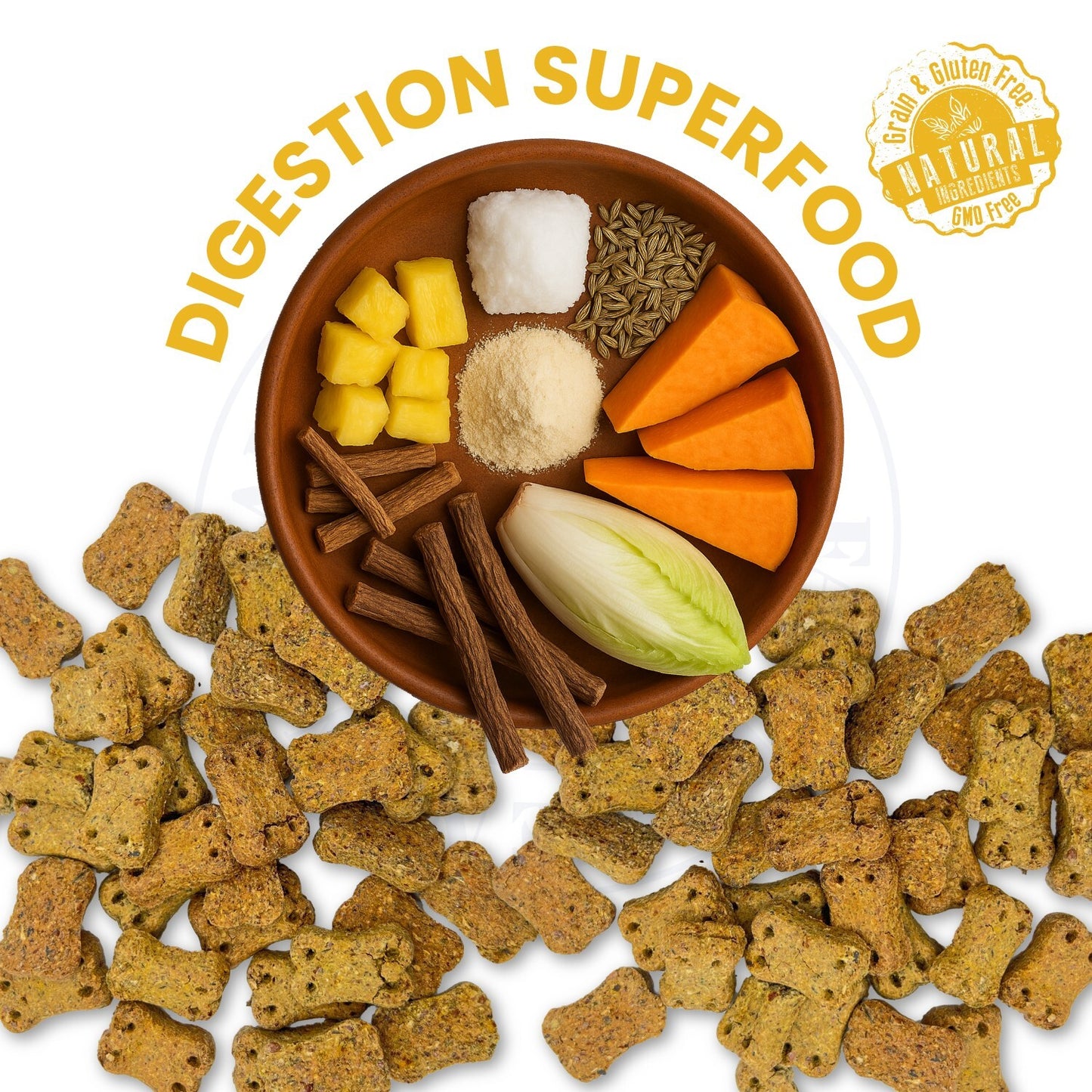 Dog Treats –Immunity, Skin, Dental, Gut Support, Vegan Dog Biscuits 7Oz by FPN