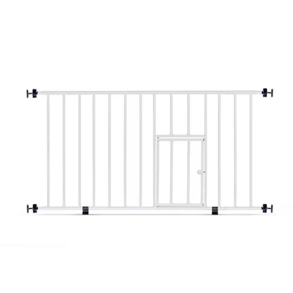 Carlson Mini Pet Gate with Small Pet Door, White