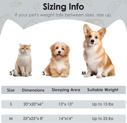 Dog & Cat Bed, 20In Cat Beds for Indoor Cats, Calming Donut Bed for Puppy and Ki