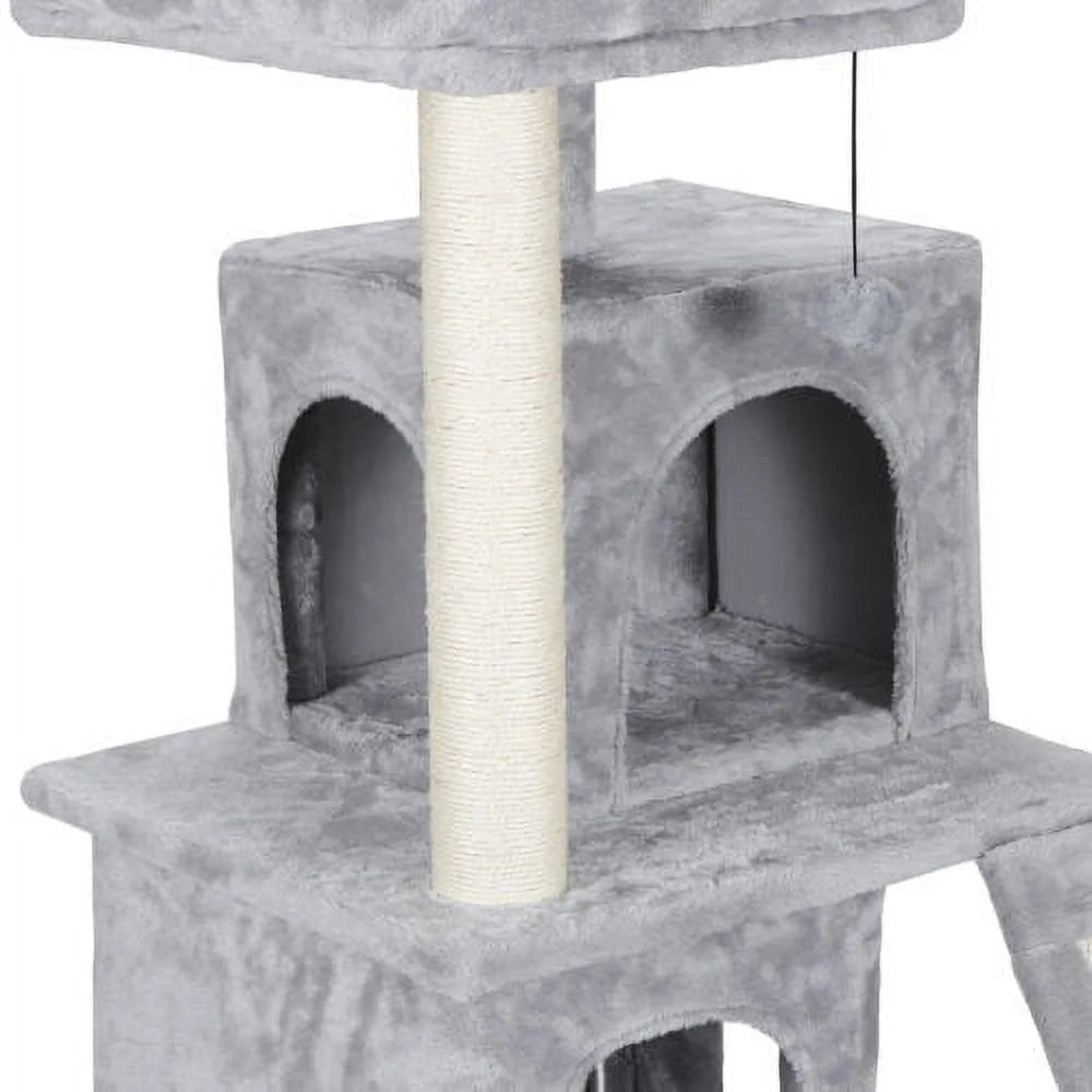 Cat Tree in Gray, Condo Scratcher, Climbing Furniture W/ Scratching Post