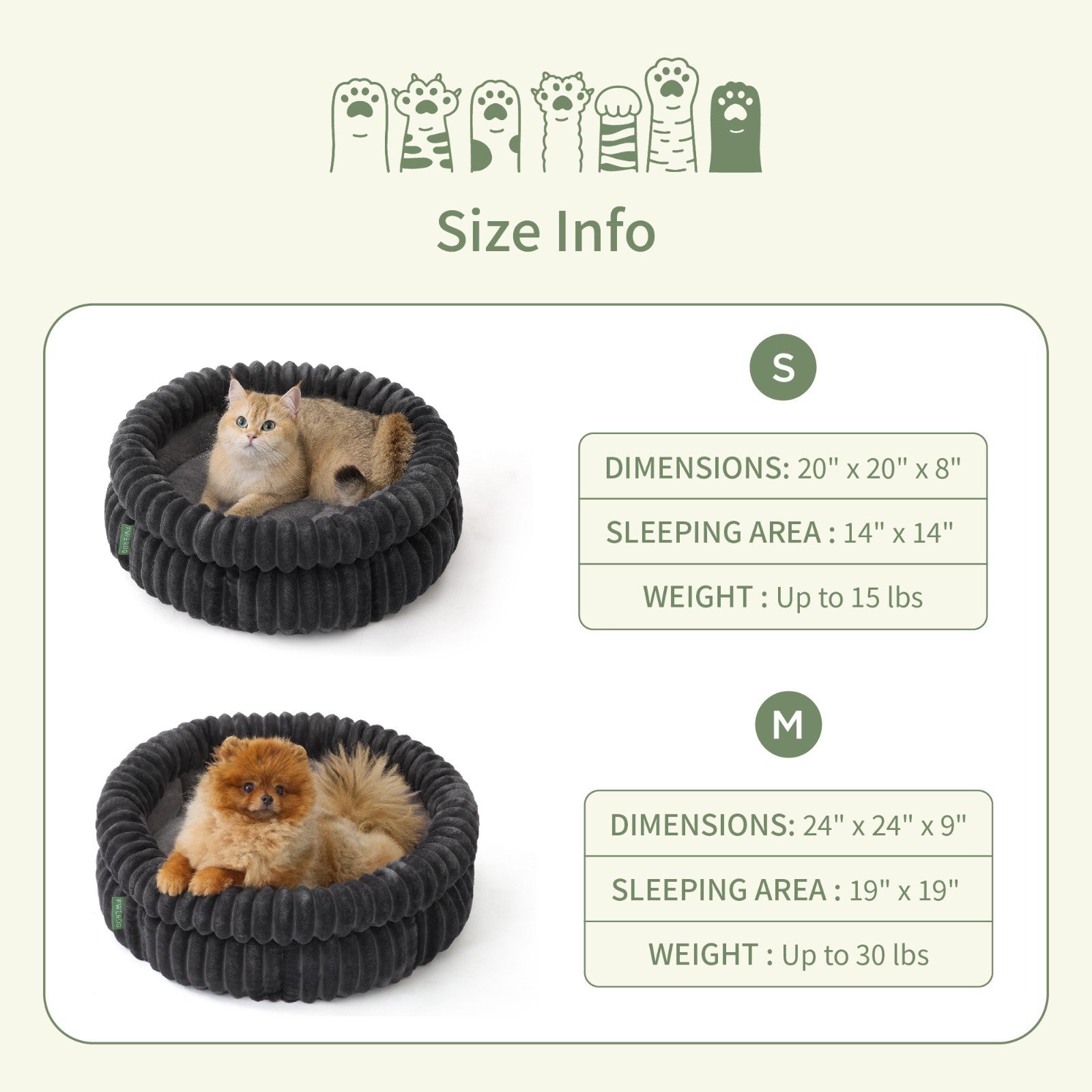 Donut Plush Pet Dog Cat Bed Fluffy Soft Warm Calming Bed Sleeping Kennel Nest