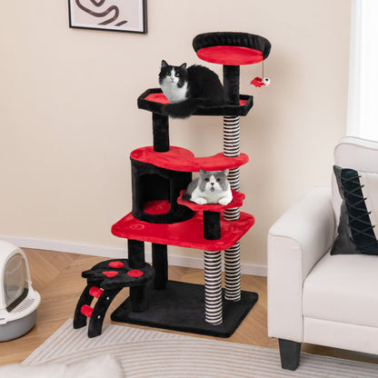 Gothic Cat Tree with Cat Bed Cat Condo and Sisal Scratching Post