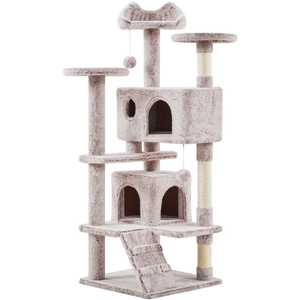 54In Cat Tree Tower Condo with Scratching Post for Kittens Pet House Furniture