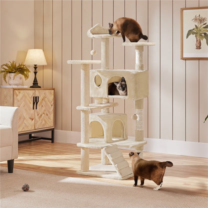 54In Cat Tree Tower Condo with Scratching Post for Kittens Pet House Furniture