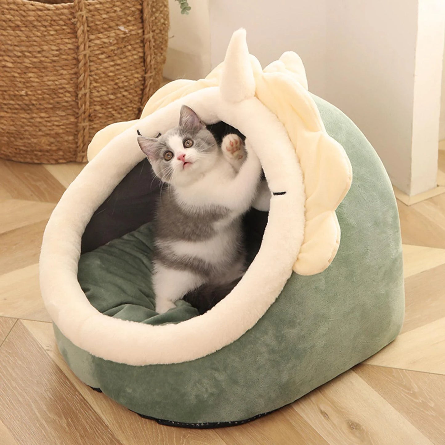 Cat Beds for Indoor Cats,Small Dog Cat Bed Cave, Washable Cat Tent House,12.2X12.2Inch