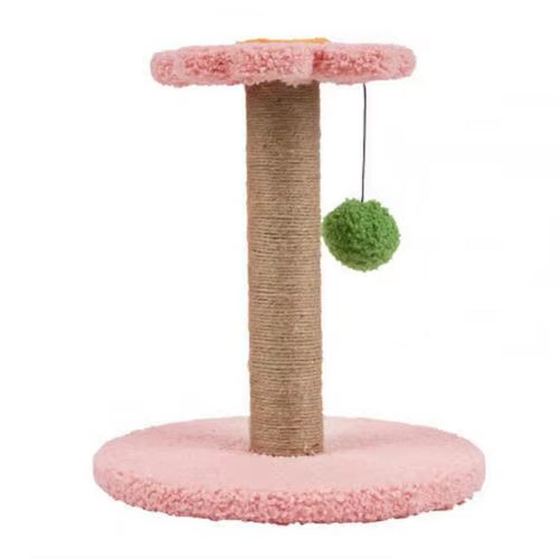 Cat Scratching Post Lovely Kitten Floral Scratching Post Tear-Resistant Abrasion Resistant Cat Scratcher