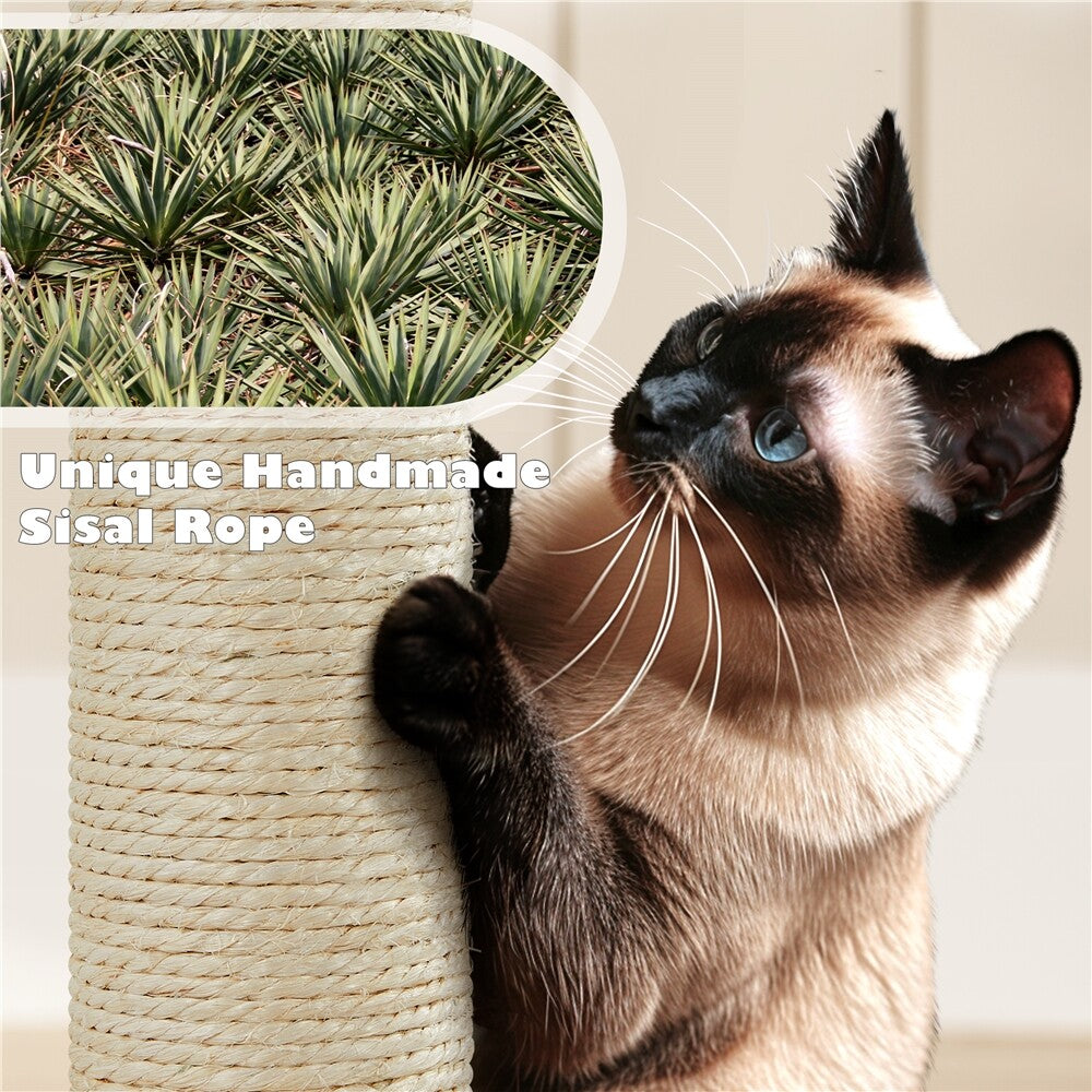 54In Cat Tree Tower Condo with Scratching Post for Kittens Pet House Furniture