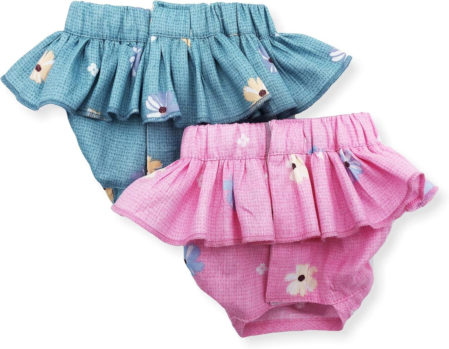 Pack of 4 Dog Female Diapers Sanitary Pants and Skirts Cotton for Small Pet Cat (Pack of 4 - Skirts & Pants, M: Waist: 13" - 16")