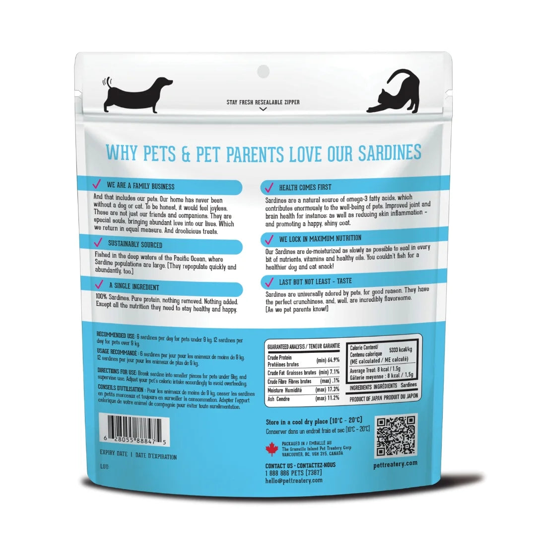 Pure Proteins with Love and Fishes Sardine Treats for Dogs & Cats, 210 Gram