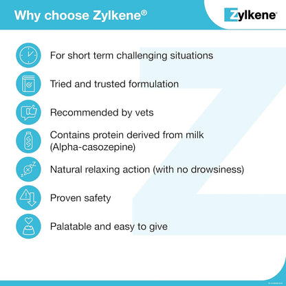 Zylkene Calming Support Supplement for Small Dogs and Cats, Helps Promote Relaxation and Reduce External Stress Factors, Daily Behavioral Support and Anxiety Relief for Dogs and Cats, 75Mg