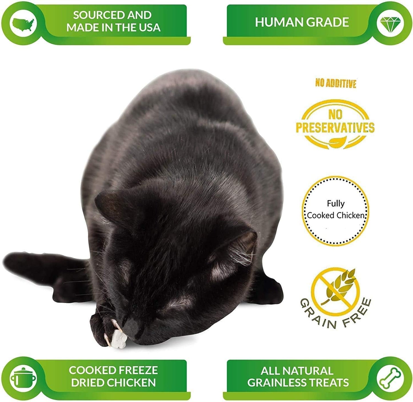 All Natural Freeze Dried Chicken Crushed Sprinkles Powder for Dogs & Cats - No Fillers, Preservatives, or Additives - No Grain Tasty Treat