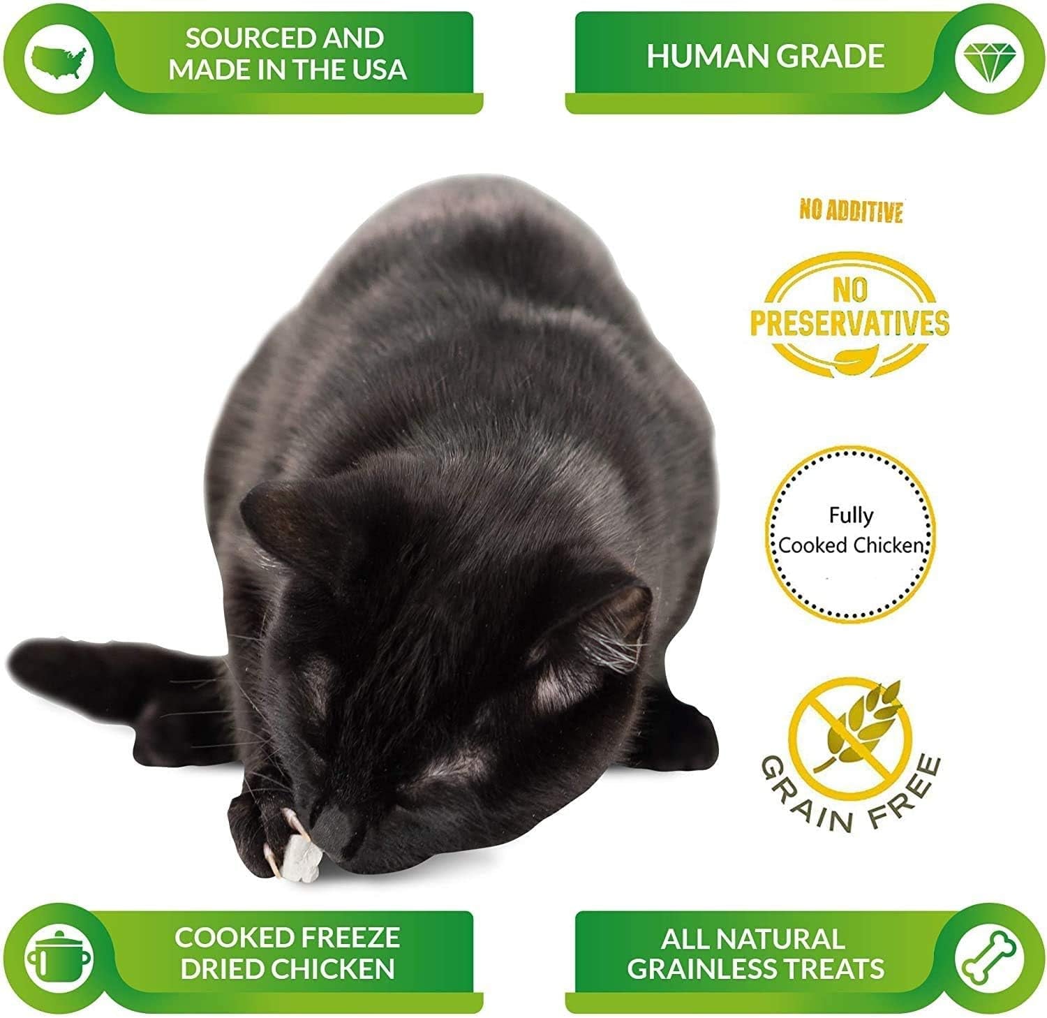 All Natural Freeze Dried Chicken Crushed Sprinkles Powder for Dogs & Cats - No Fillers, Preservatives, or Additives - No Grain Tasty Treat