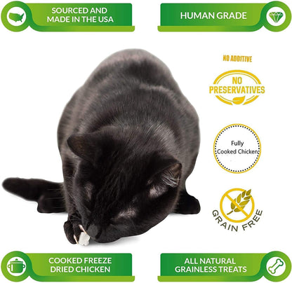 All Natural Freeze Dried Chicken Crushed Sprinkles Powder for Dogs & Cats - No Fillers, Preservatives, or Additives - No Grain Tasty Treat