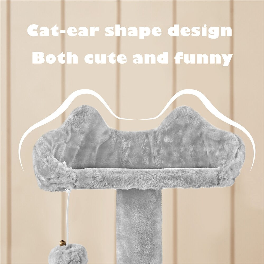 54In Cat Tree Tower Condo with Scratching Post for Kittens Pet House Furniture