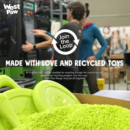 Zogoflex Qwizl Interactive Treat Dispensing Dog Puzzle Treat Toy for Dogs, Granny Smith, Large