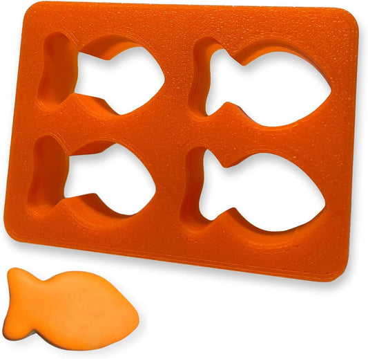 Mini Gold Fish Cookie Cutter, Orange Goldfish, Multi 4 Molds in 1, Dough Fondant Fish Shape for Baking Biscuits, Crackers, and Pet Treats