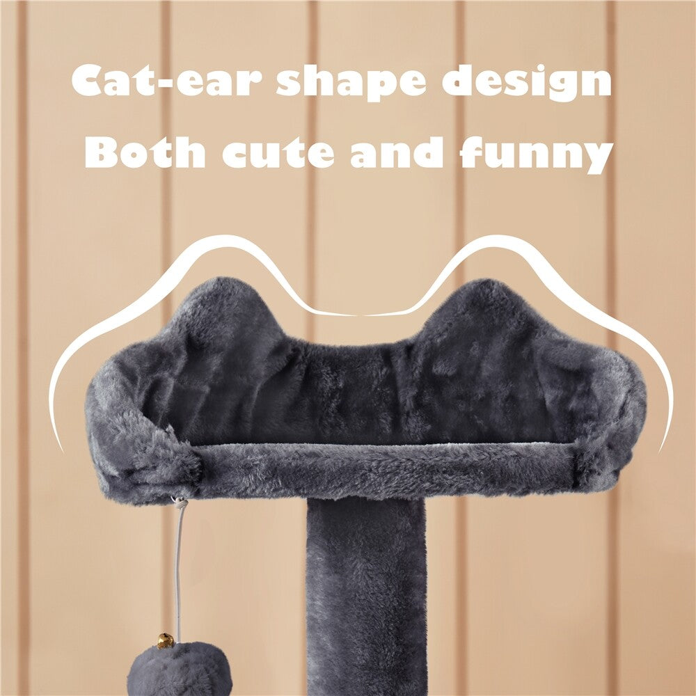54In Cat Tree Tower Condo with Scratching Post for Kittens Pet House Furniture